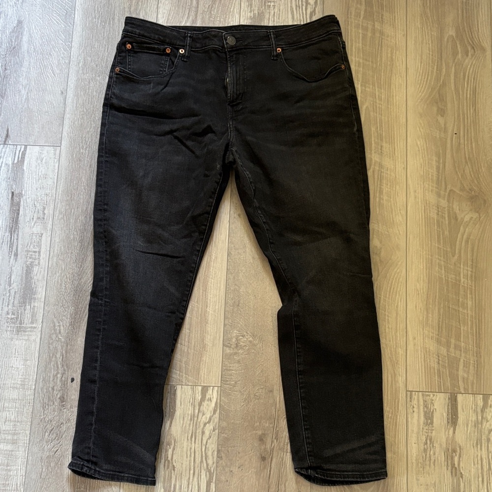 Men's Black Straight Jeans